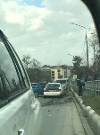 Три автомобиля столкнулись у школы в Корсакове, Фото: 4