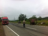Мужчина пострадал при столкновении двух автомобилей в Макаровском районе, Фото: 1