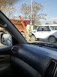 Мусоровоз, автомобиль медпомощи и грузовик столкнулись в Южно-Сахалинске, Фото: 5