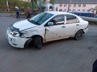 Уходя от полицейской погони в Холмске, автомобилист совершил ДТП, Фото: 2