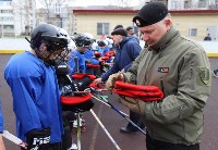 Дворовые хоккеисты Сахалина вступили в ряды «Юнармии», Фото: 8