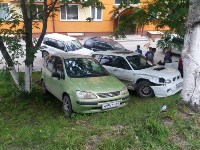 Несколько автомобилей протаранила пьяная автомобилистка в Корсакове, Фото: 9