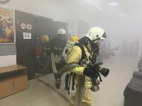 В подразделениях пожарно-спасательной службы прошли учения , Фото: 1