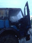 Угнанный в Холмске КамАЗ сгорел в Пятиречье, Фото: 2