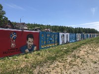 Стадион "Спартак" в Южно-Сахалинске украшают портретами футболистов   , Фото: 1