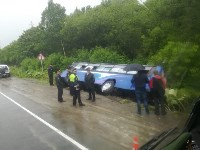 На юге Сахалина в ДТП с рейсовым автобусом пострадали пассажиры, Фото: 6