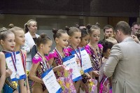 Юные сахалинские гимнастки поучаствовали в соревнованиях "Хрустальный лед", Фото: 8
