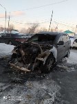 Горящий автомобиль Audi потушили в Новоалександровске, Фото: 1