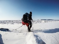 Максим Пасюков и Данил Волосович пытаются преодолеть путь из Хабаровского края до Сахалина на лыжах, Фото: 26