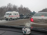 При ДТП на Корсаковской трассе пострадали люди, Фото: 1