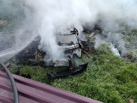 Автомобиль горел в Подгорном, Фото: 1
