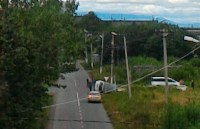 Микроавтобус и универсал вылетели с дороги при ДТП в Поронайске, Фото: 6