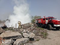 В Корсакове горят руины , Фото: 1
