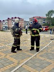 Учения пожарных в школе Долинска, Фото: 6
