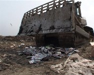 Более 1000  дисков раздавил бульдозер в Южно-Сахалинске, Фото: 2