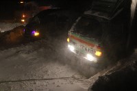 Более шестидесяти автомобилей освободили из снежного плена в Долинском районе, Фото: 4