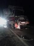 Два человека пострадали при столкновении грузовиков в пригороде Южно-Сахалинска, Фото: 1