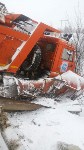 Конвойный автомобиль врезался в снегоуборочную машину на юге Сахалина, Фото: 2