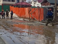 Улица Больничная в Южно-Сахалинске утопает в грязи, Фото: 2