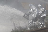 Горящий поезд с людьми потушили пожарные Южно-Сахалинска , Фото: 4