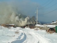 Женщина пострадала при пожаре в Озерском, Фото: 1