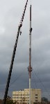 В районе городского парка в Южно-Сахалинске демонтируют 60-метровую антенну, Фото: 8