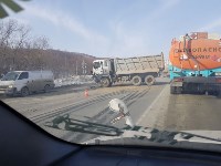 Универсал и грузовик столкнулись на автодороге Южно-Сахалинск - Холмск, Фото: 10