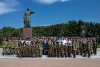 Более 100 сахалиснким школьникам вручили васильковые береты, Фото: 11