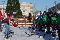 Мастер-класс для любителей хоккея прошел на площади Ленина в Южно-Сахалинске, Фото: 33