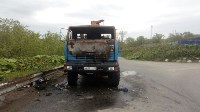Угнанный в Холмске КамАЗ сгорел в Пятиречье, Фото: 4