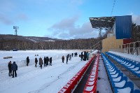 В городском парке Южно-Сахалинска завершается подготовка к проведению мотогонок на льду, Фото: 4