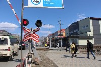 Рейд на железнодорожном переезде провели в Южно-Сахалинске, Фото: 2