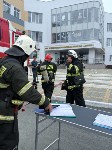 Учения пожарных в школе Долинска, Фото: 10