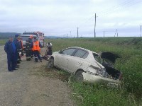 Две девушки пострадали в аварии на юге Сахалине, Фото: 1