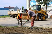 В Корсакове началось благоустройство парковки на Пяти углах, Фото: 4