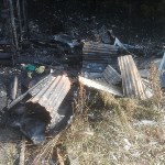 Дача сгорела дотла на окраине Долинска, Фото: 2