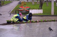 Сотни цветов украсили сквер Пограничников в Южно-Сахалинске , Фото: 6