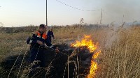 Трава и молодой лес горели в пригороде Южно-Сахалинска, Фото: 3