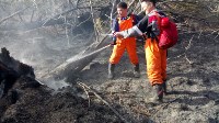 В Корсаковском районе горит трава, Фото: 11