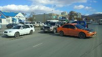 Три автомобиля столкнулись на улице Пуркаева в Южно-Сахалинске, Фото: 2