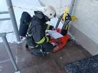 В подразделениях пожарно-спасательной службы прошли учения , Фото: 3