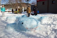 Китов из снега слепили в парке Южно-Сахалинска , Фото: 16