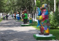 Пластиковых медведей установили на Коммунистическом проспекте в Южно-Сахалинске, Фото: 1