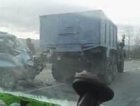 Микроавтобус врезался в кран-балку в районе Сокола, Фото: 4