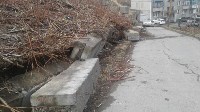 После землетрясения в Холмске обрушились бетонные блоки, Фото: 5