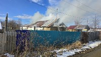Пожар в частном доме в Долинском районе, Фото: 1