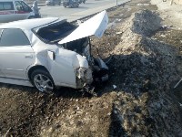 "Тойоту" занесло на автодороге в Южно-Сахалинске, Фото: 5
