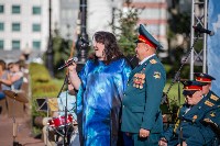 Военный духовой оркестр Южно-Сахалинска поздравил жителей с предстоящим Днем города, Фото: 14