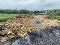 Временный объезд сделали на дороге в Углегорском районе, где разрушился мост, Фото: 11