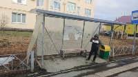 Вандалы разгромили автобусные остановки в Новом Дальнем, Фото: 2